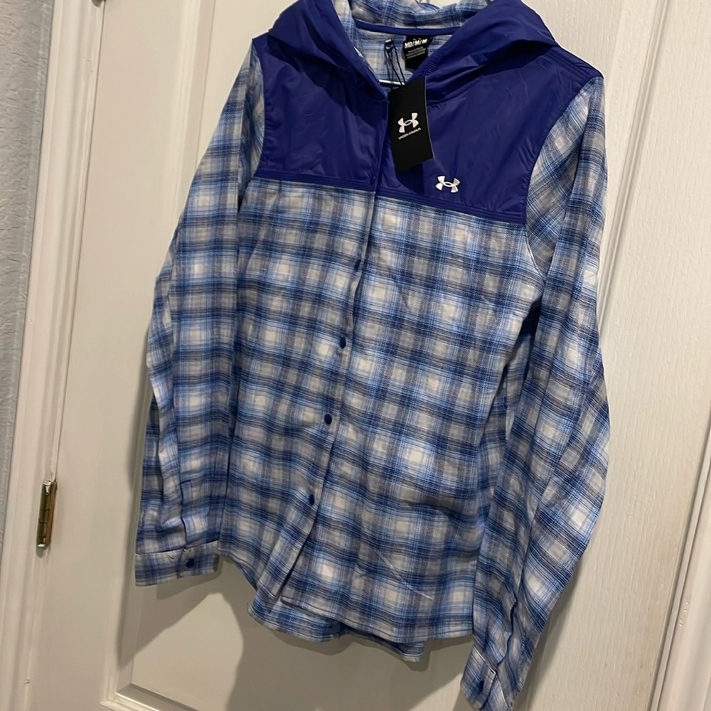 UNDER ARMOUR TRADESMAN FLANNEL HOODIE SHIRT